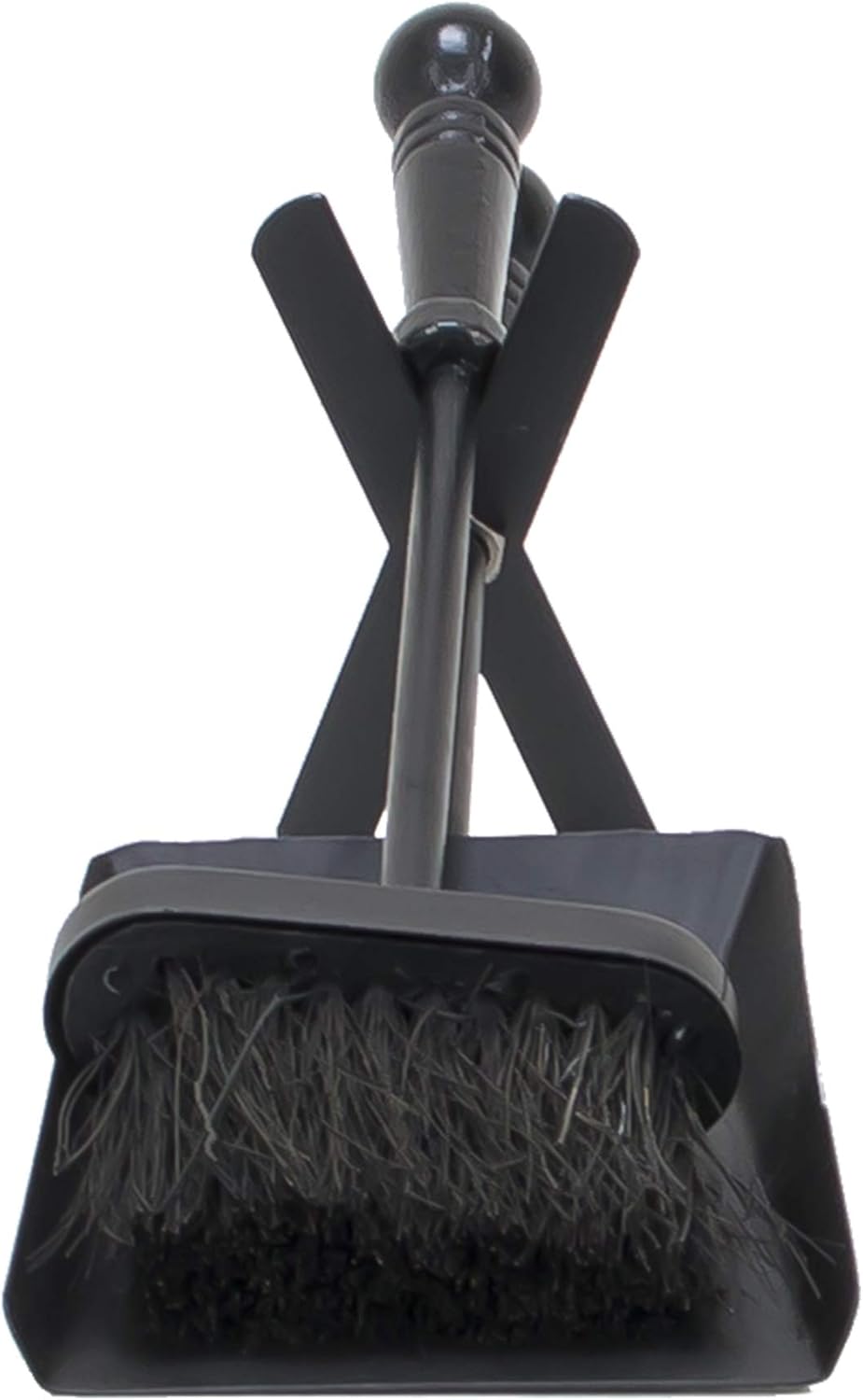 Fire Vida Hearth Shovel and Brush Set, Metal, Black BigaMart
