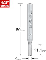 Trend Trend CraftPro Straight Two Flute Router Cutter Bit 1/4 Shank 4mm 11.1mm view 3