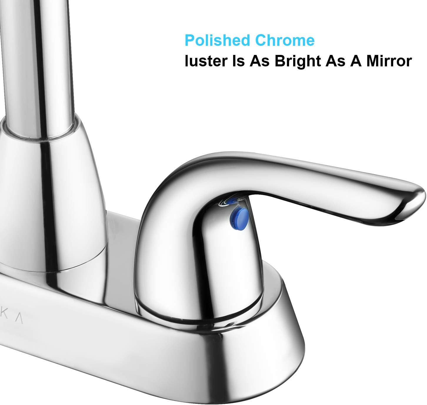 SOKA Two Handles Centerset Bathroom Faucet For Sink High Arc Stainless Steel With Deck Plate & Pop-Up Drain Assembly Fit 3 Hole Installation, Chrome (SK18001C) - - 