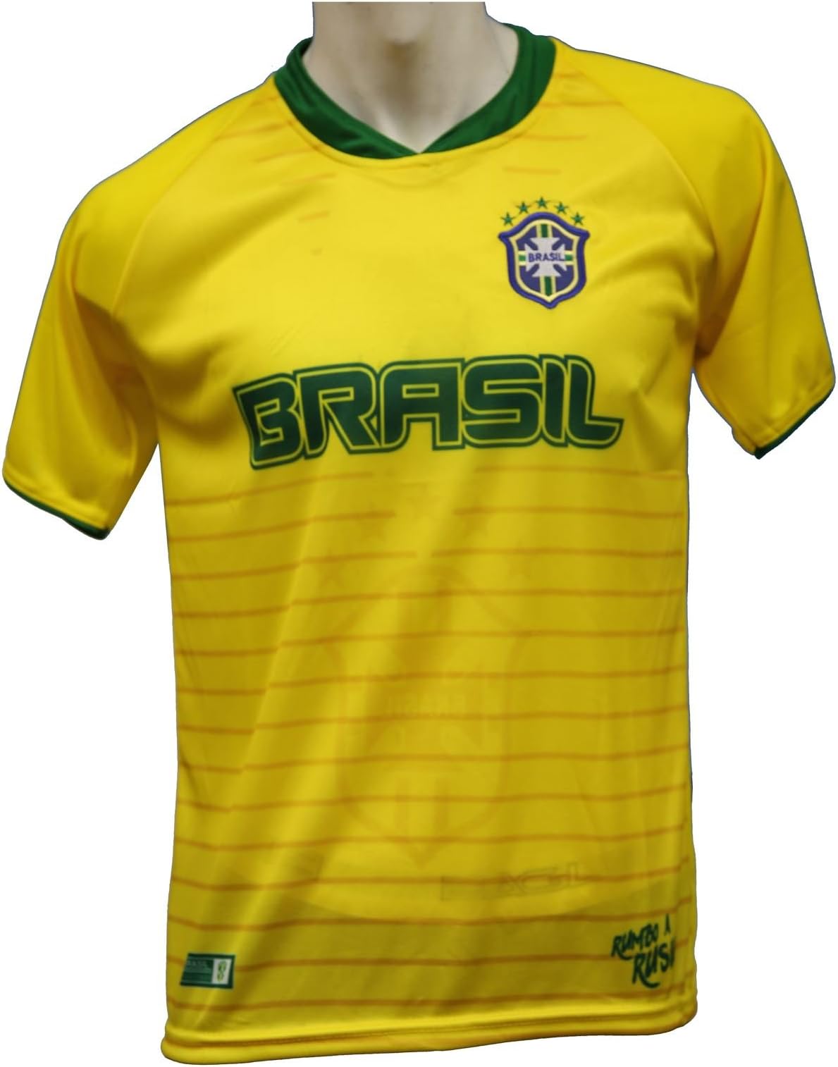DhoomBros Brazil Soccer Football Jersey for 2018 Russia World Cup Soccer World Championship (Small, Yellow)