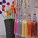 Kisstaker 1 Pair Crystal Beaded Tassels Tieback Curtain Cord Home Textiles Window Treatments Silver
