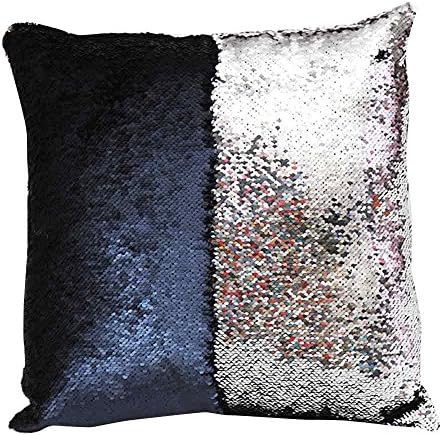 BOKOLI NEW Two Tone Glitter Sequins Throw Pillows Decorative Cushion Covers (Color+F)