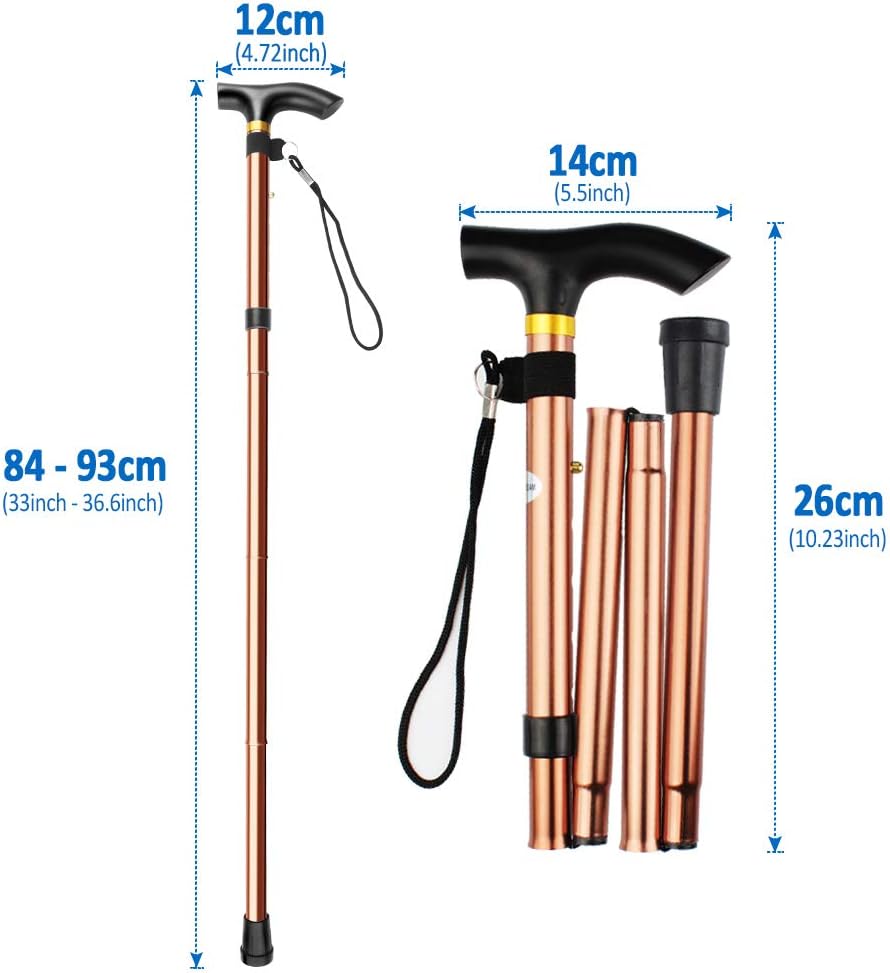 Chudian 2 Pieces Walking Sticks, 8493cm Adjustable Height Walking