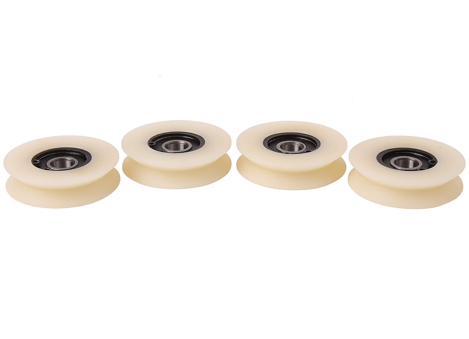 (V50-10) Pack of 4 Nylon Polyamide Pulley Wheels with 90° V groove Linear Guiding Wheels (50 mm Diameter - 10 mm Bearing) - Image 5
