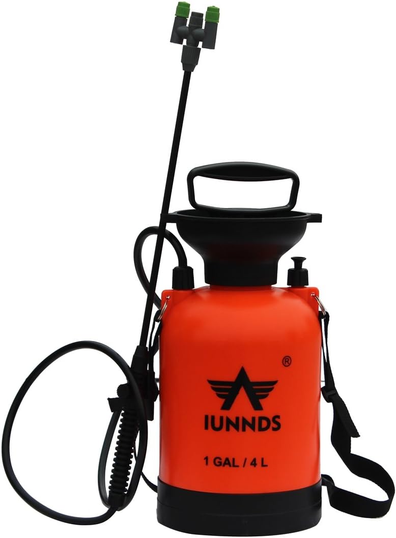 Sports God Lawn and Garden Pump Pressure Sprayer For Fertilizer, Herbicides and Pesticides (1 Gallon)