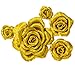 MEJOY 5 Large Crepe Paper Flowers,Handcrafted Flowers,Nursery Wall,Metallic Gold Rose Flower,for Wedding Backdrop, Gold Bachelorette,Baby Shower,Photo Backdrop,Gatsby Nursery,Archway Decor