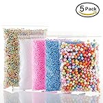 Foam Beads for DIY and Slime Supplies - Craft Styrofoam Balls 0.1-0.35 inch(31000pcs) for Kids Homemade Slime, Home Decorative, Wedding and Party Decorations (5 Pack)