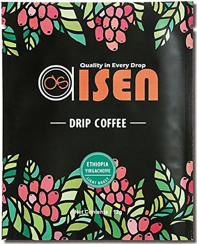 Ethiopia Yirgacheffe, Single Serve Drip Bag Coffee, 8 Count