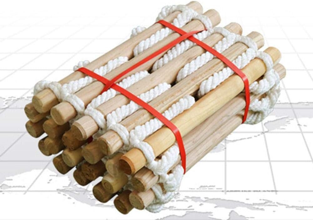 FIREDUXYL Rescue Rope Ladder, Non-Slip Wood Soft Ladders, Fire Escape Safety Ladder for Emergency Work Safety Response Self-Rescue Escape Home Outdoor Climbing,20m/66ft
