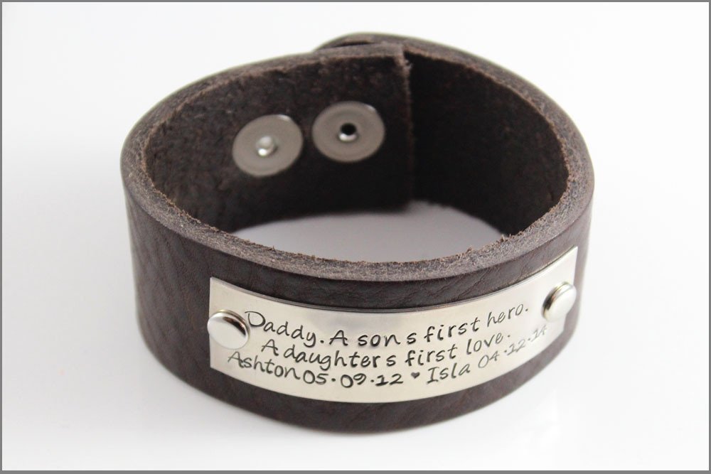 father daughter leather bracelet