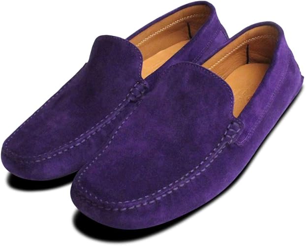 purple driving shoes