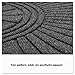 Guardian EcoGuard Diamond Fan Indoor Wiper Door Mat, Recycled Plactic and Rubber, 3', Charcoal Black