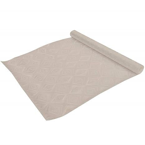 Kuber Industries Self Design Pvc Wardrobe Shelf Liner White