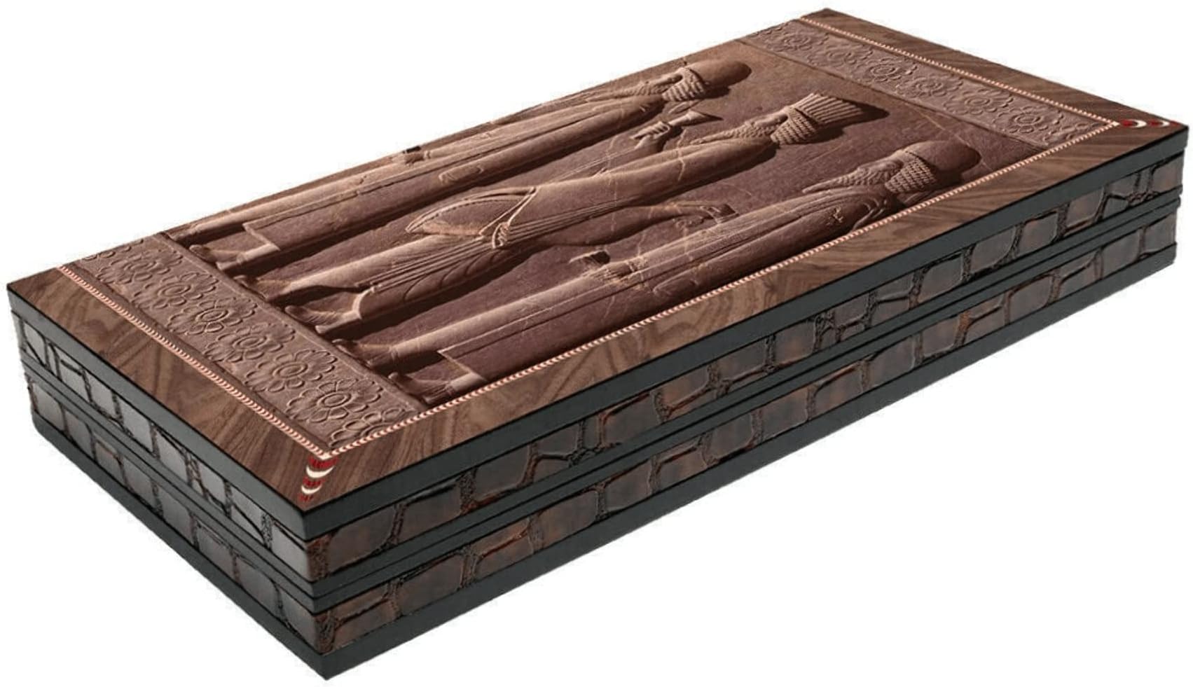 Family Travel Backgammon Set Wooden Board Family Game With Pieces Ancient III 20 Inch