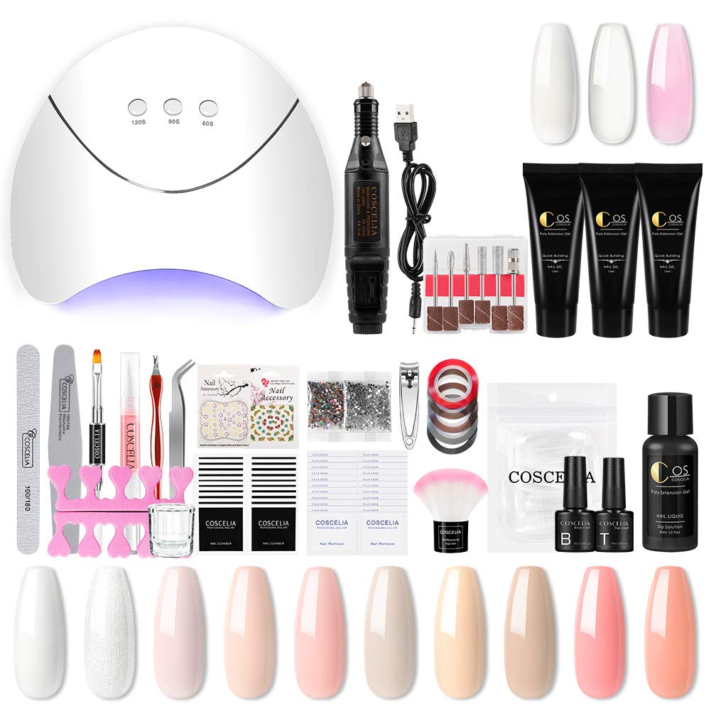 Mua ジェルネイル ジェルネイルセット13色 ネイルポリジェル３色 スターターキット Uvライト付き 電動ネイルケア 長さ出し ネイルオフ 初心者に オススメ 自宅ネイルを楽しめる Tren Amazon Nhật Chinh Hang 21 Fado