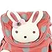Hessie Little Girls Boys Safety Harness Backpack, Canvas Travel/School/Preschool Mini Bag, Kids Animal Rucksack with Anti-lost Belt, Pink Bunny Backpack - Orange Bunny