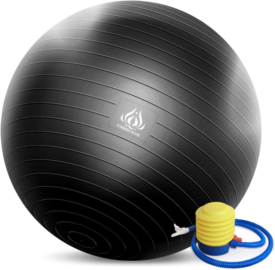 Forbidden RoadYoga Ball Exercise Ball for Workout,Stability, Fitness and Physical Therap with Pump