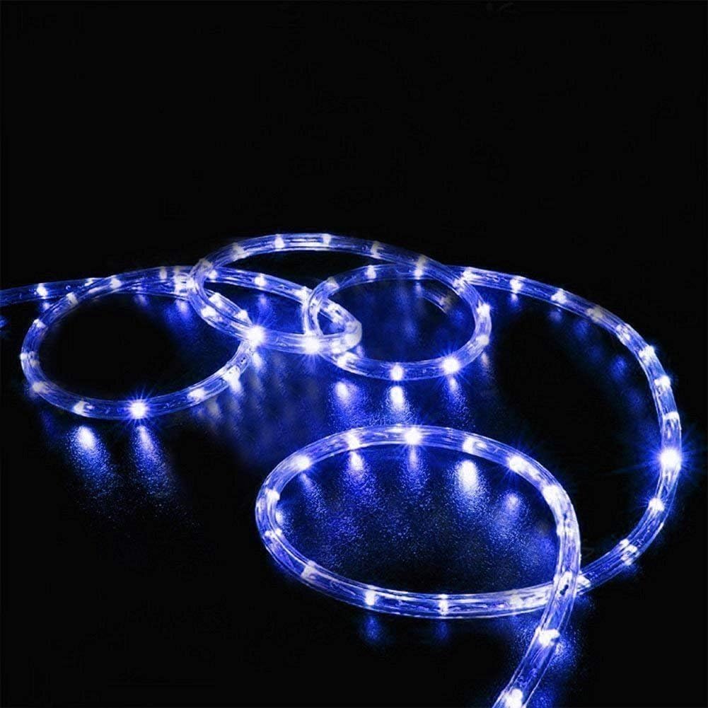 100 LEDs Solar Rope String Lights,KINGCOO Waterproof 39ft/12M Copper Wire Outdoor Tube Fairy String Lights for Christmas Garden Yard Path Fence Tree Backyard (Blue) - Image 3