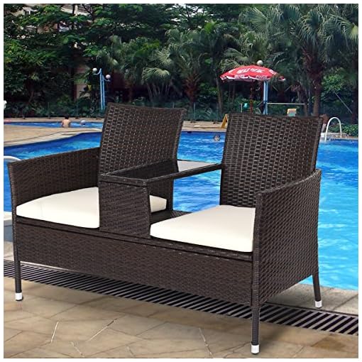 Tangkula Outdoor Furniture Set Patio Conversation Set With Removable Cushions Table Wicker Modern Sofas For Garden Beachfront Decor