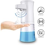 DALNOS Automatic Foaming Soap Dispenser Upgraded 350ML Touchless Soap Dispenser with Infrared Motion Sensor, Dish Liquid Hands-Free, Battery Operated & Waterproof for Kitchen and Bathroom(White)