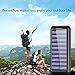 Solar Charger 24000mAh Power Bank High Capacity Solar Power Bank with USB Fan and 3 USB Port External Portable Charger for iPhone, iPad, Samsung, HTC, and other Tablet (Black-Red)