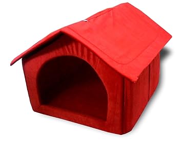 Dog Foam Hut Medium Red