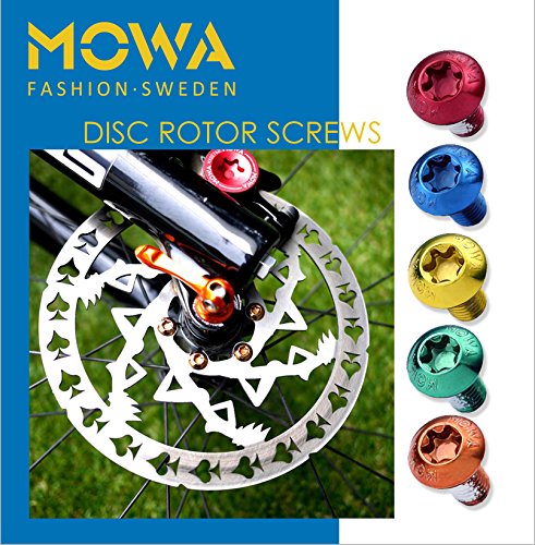 MOWA Cyclocross Mtb Mountain Bicycle Cycling Bike Disc Brake Rotor Bolts Screws (Gold) - Thumbnail 4