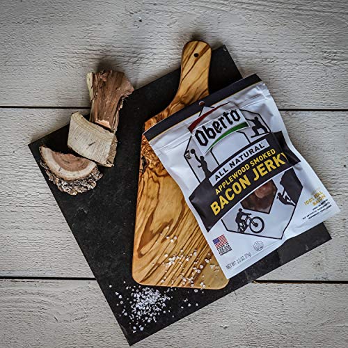 Oberto All-Natural Applewood Smoked Bacon Jerky, 2.5 Ounce (Pack of 4)