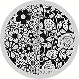 NICOLE DIARY Rose Nail Art Stamp Template Image Stamping Plate NDP-007