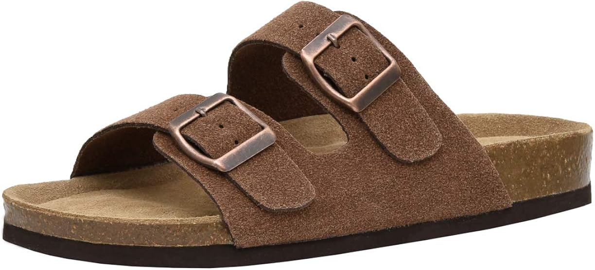 Womens Slide Sole Sandals Cork Footbed Adjustable
