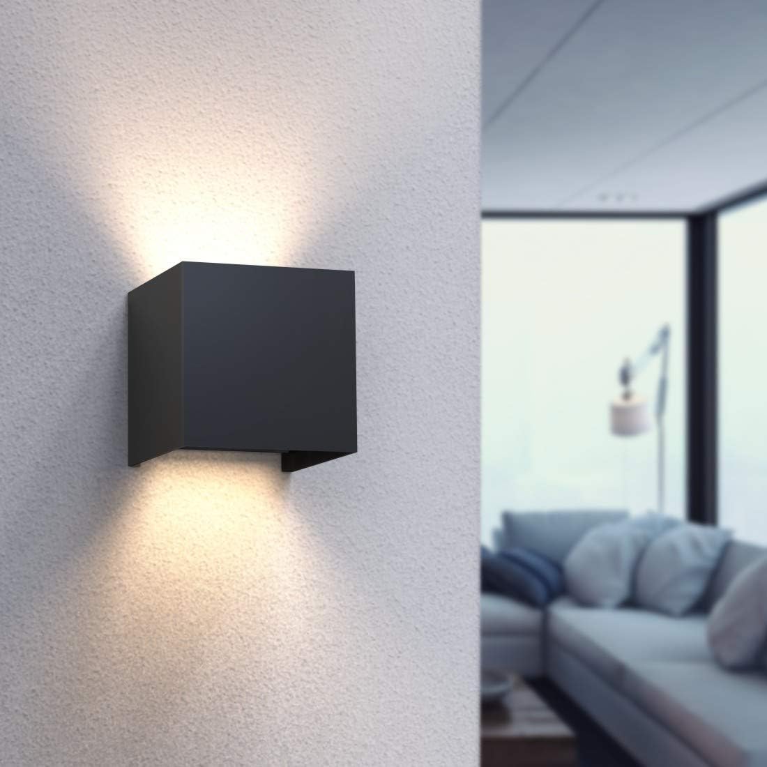 Hama LED Wall Light for Indoor and Outdoor Use (Dimmable Smart Home Lamp for Alexa and Google Assistant Voice Control and via App - Image 3