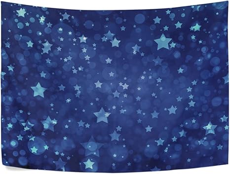 Amazon Co Jp 旅人 タペストリー 白い星 紺色の背景 おしゃれ壁掛け インテリア 装飾用品 お店 部屋 家庭飾り 人気 お祝い 0ｘ150cm ホーム キッチン