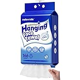 matern'ella Hanging Dry Wipes 166 Counts Face Towel Washcloth Facial Cleansing Thickened Makeup Remover Disposable Soft Face Towelettes for Sensitive Skin Fragrance and Alcohol Free Wet Dry Dual Use