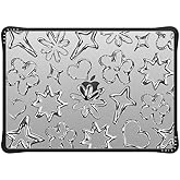 CASETiFY Impact MacBook Pro 14" (M1-M5) Case [Cushioned Impact Corners/Scratch-Resistant/Anti-Slip Grip] - Chrome Doodles - Clear Black