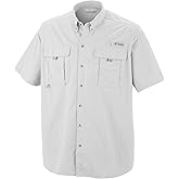 Columbia Men's Standard Bahama Ii Short Sleeve Shirt, White-Legacy, Large