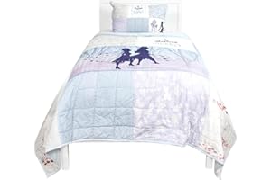Saturday Park Disney Frozen 2 Full/Queen Quilt - 1 Piece 100% Cotton Bedding with Elsa & Anna - Oeko-TEX Certified (Disney Official)
