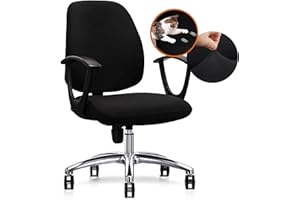 DHXYZZB Office Chair Covers - 2PCS Protective Stretchable Chair Seatcovers Stretch Chair Slipcover, Removable Washable Universal Armchair Cover Slipcover Chair Seat Cover Protector Cover (Black)