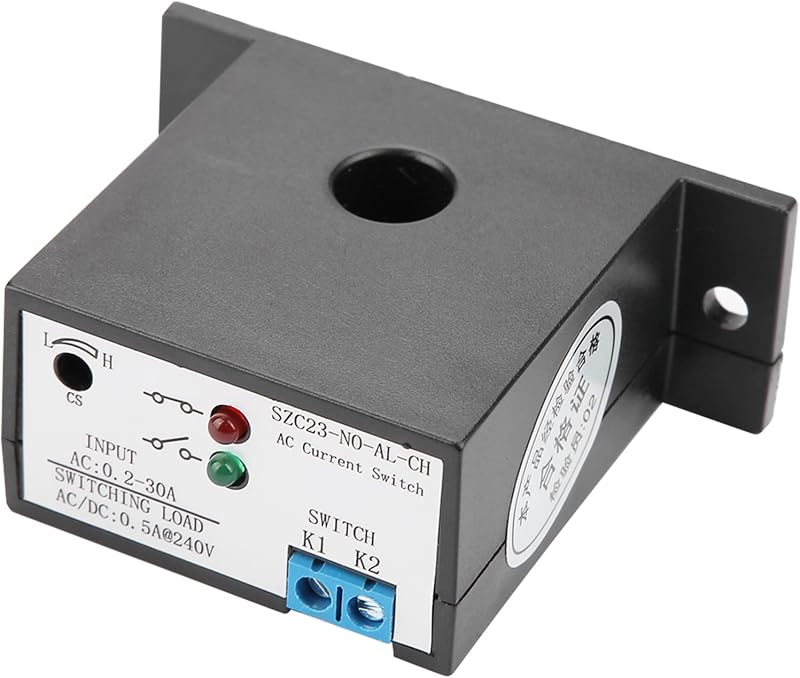 Jadeshay Current Sensing Switch Relay NO Adjustable AC 0.2-30A Industrial