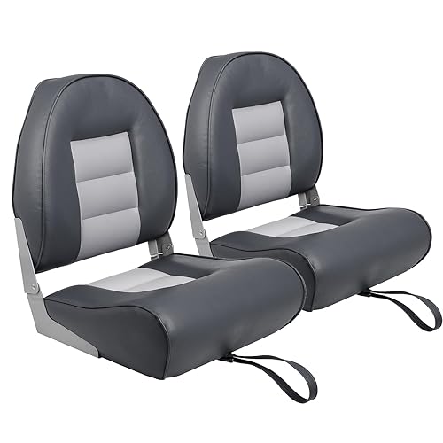 Leader Accessories A Pair of New Low Back Folding Boat Seat(2 Seats) (B-Cam Casting Seat Leader Accessories A Pair Of Elite Low⁄High Back