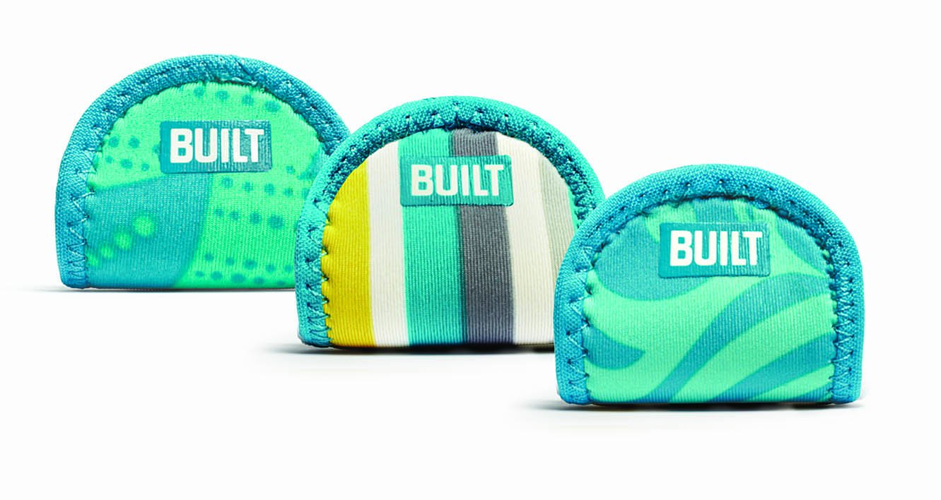 BUILT Neoprene Pot Lid Holder, Set of 3, Sea Glass Blue