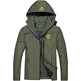 GIISAM Mens Windproof Jacket Waterproof Lightweight Mountain Sport Jacket for Men Hooded Windbreaker Raincoat