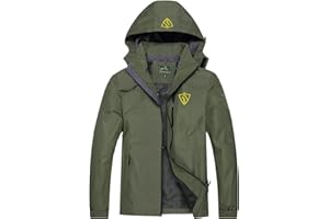 GIISAM Mens Windproof Jacket Waterproof Lightweight Mountain Sport Jacket for Men Hooded Windbreaker Raincoat