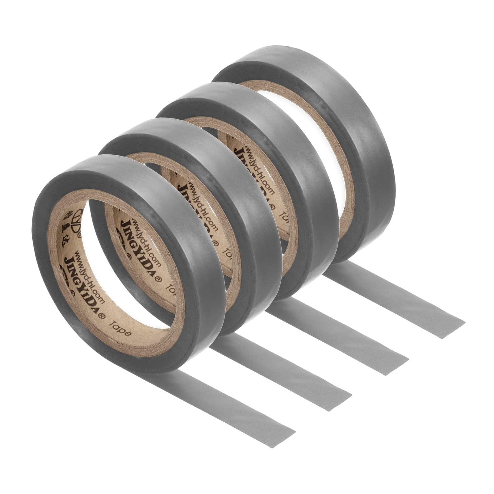 PATIKIL 26Ft Grip Finishing Tape, 4 Pack PVC Racquet Finishing Tapes Racket Accessories Sticky Seal for Tennis Badminton, Grey