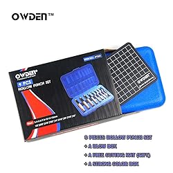 OWDEN 9 Pieces Hollow Punch Set (1/8"-1/2") with A