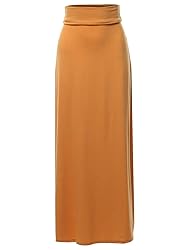 Basic Foldable High Waist Floor Length Maxi Skirts