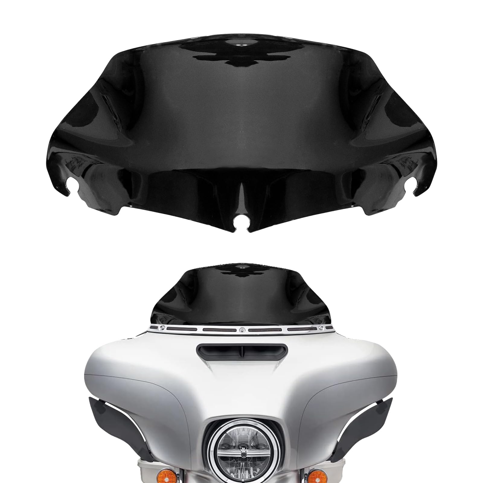 Photo 1 of totiancong 9" Windshield Windscreen for 2014-2024 Harley Davidson Touring Street Glide Electra Glide/Ultra Limited/Tri Glide FLHT FLHX FLHXS FLHTK, Black