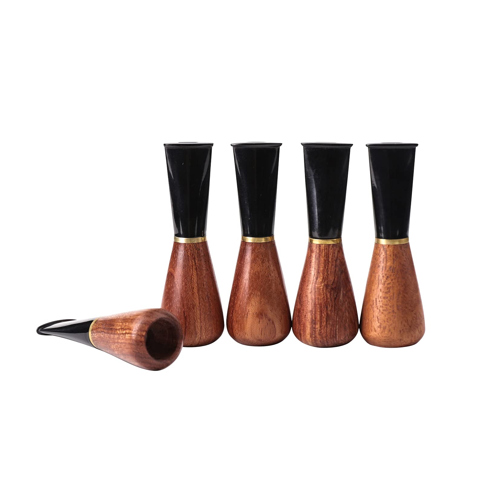MUXIANG Cigar Mouthpiece Holder 5 Sizes Set for Men and Women Wood Cigar Holder 9mm Paper Filter B Shape BE0152-505G