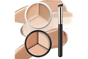 EAKROO 6 Colors Correcting Concealer Palette, Makeup Cream Contour Palette with Brush, Contouring Foundation Highlighting Concealer Palette for Conceals Dark Circles, Redness, Acne, Blemish (E)