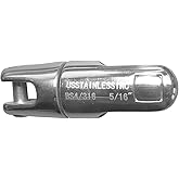 US Stainless Stainless Steel 316 Anchor Swivel Connector 5/16" or 8mm Marine Grade