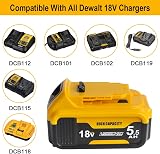 Powarobor 18V 5.5Ah Lithium Battery for Dewalt XR DCB184 DCB182 DCB183 DCB200 view 6